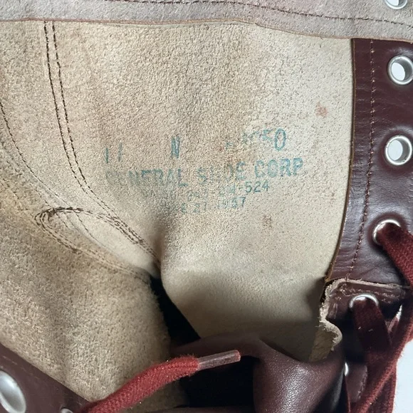 Vintage Vietnam War Brown Jump Boots | Cap Toe | Paratrooper | 11 N - Picture 5 of 16